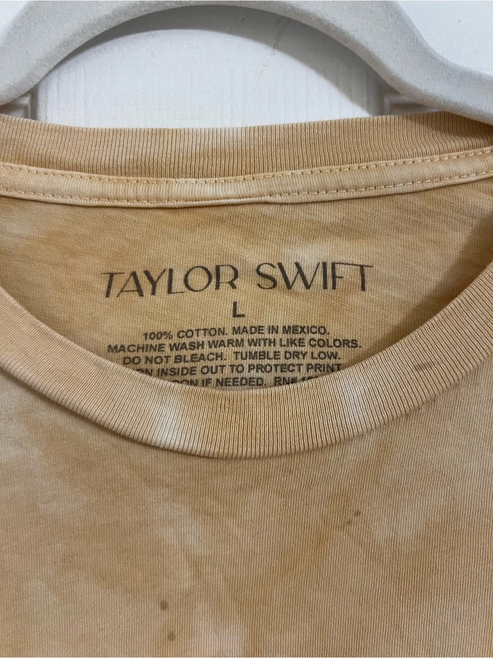 Taylor Swift Fearless Yellow Tie-Dye Long Sleeve Graphic Tee - Men - Picture 2 of 3